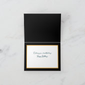 ビューティフルイエローローズシックかわいらしハッピーバースデー カード (内部)