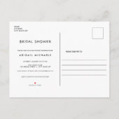 ビューティフルイエローローズブライダルシャワー インビテーションポストカード (裏面)