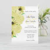 ビューティフルイエローローズ&デイジー結婚式招待状 招待状 (スタンド正面)