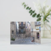 ビューティフルイタリアンヴィレッジ通りと聖なる書物、 経典 ポストカード (スタンド正面)