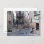 ビューティフルイタリアンヴィレッジ通りと聖なる書物、 経典 ポストカード (正面/裏面)