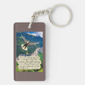 ビューティフルイーグル聖なる書物、 経典イザヤ40:31 キーホルダー (裏面)
