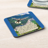 ビューティフルイーグル聖なる書物、 経典イザヤ40:31 コースター (左側)
