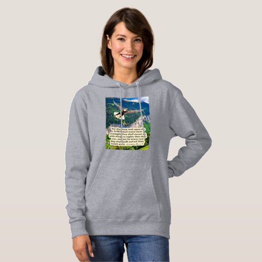 ビューティフルイーグル聖なる書物、 経典イザヤ40:31 パーカ (正面フル)