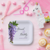 ビューティフルウィステリアブルンチバブリーブライダルシャワー ペーパープレート (パーティー)