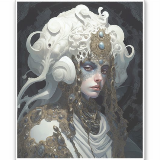 ビューティフルウィッチデーモンクイーンファンタジーアート シール (正面)