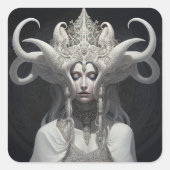 ビューティフルウィッチデーモンクイーンファンタジーアート スクエアシール (正面)