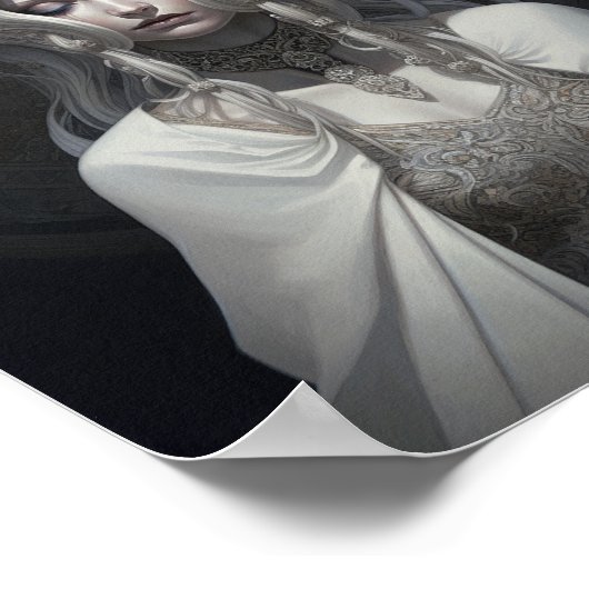 ビューティフルウィッチデーモンクイーンファンタジーアート ポスター (角)