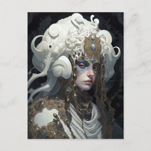 ビューティフルウィッチデーモンクイーンファンタジーアート ポストカード (正面)