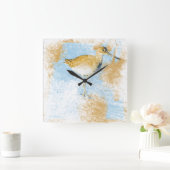 ビューティフルウィレットビーチ絵画ズ スクエア壁時計 (ホーム)