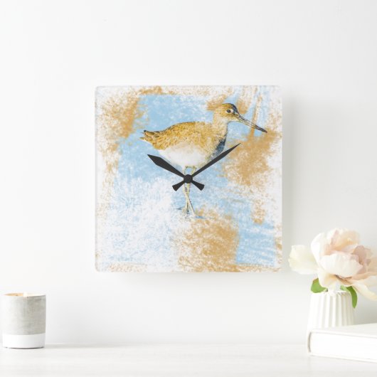 ビューティフルウィレットビーチ絵画ズ スクエア壁時計 (ホーム)