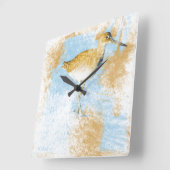 ビューティフルウィレットビーチ絵画ズ スクエア壁時計 (傾斜)