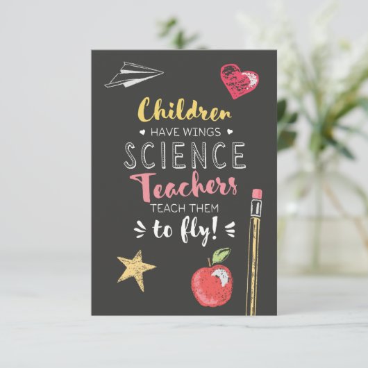 ビューティフルウィングス引用文サイエンス先生 サンキューカード (スタンド正面)