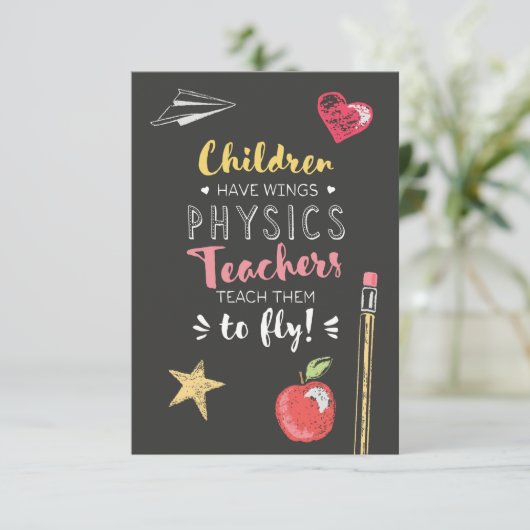 ビューティフルウィングス引用文物理先生 サンキューカード (スタンド正面)