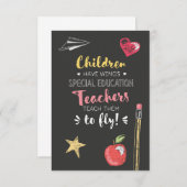 ビューティフルウィングス引用文-特別教育先生 サンキューカード (正面/裏面)