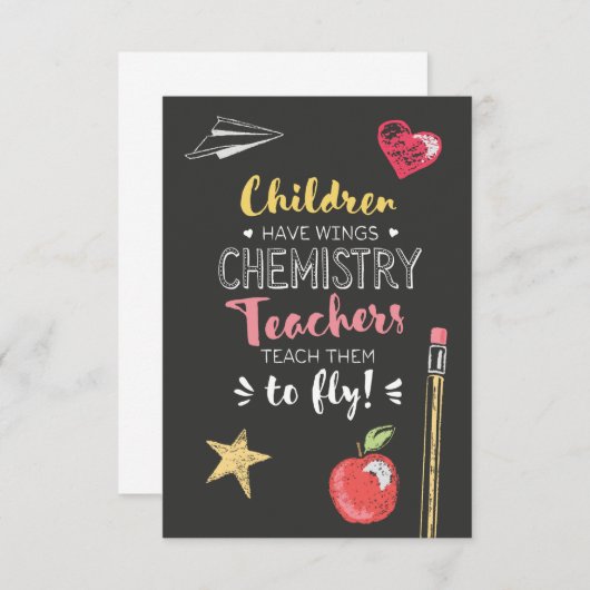 ビューティフルウィング引用文 – 化学先生 サンキューカード (正面/裏面)