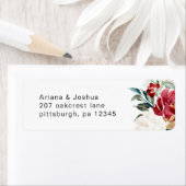 ビューティフルウィンターブーケ結婚ーズ差出人住所 ラベル (インサイチュ)