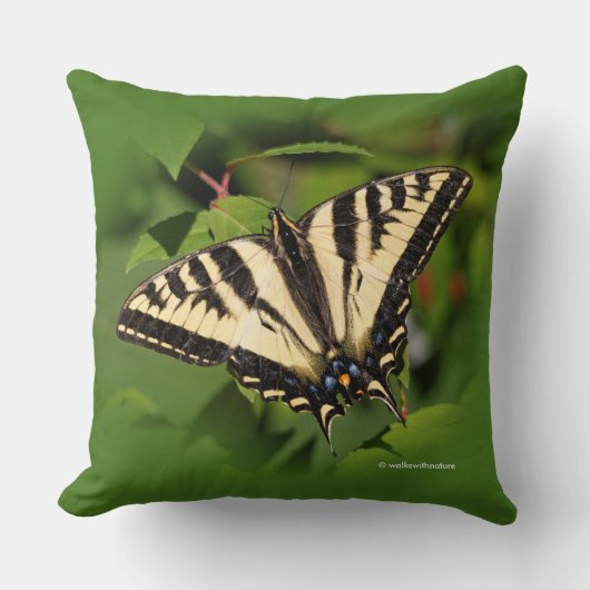 ビューティフルウェスタンタイガーアゲハチョウバタフライ クッション (正面)