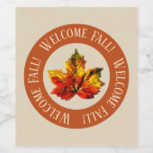 ビューティフルウェルカム秋 ワインラベル (シングルラベル)
