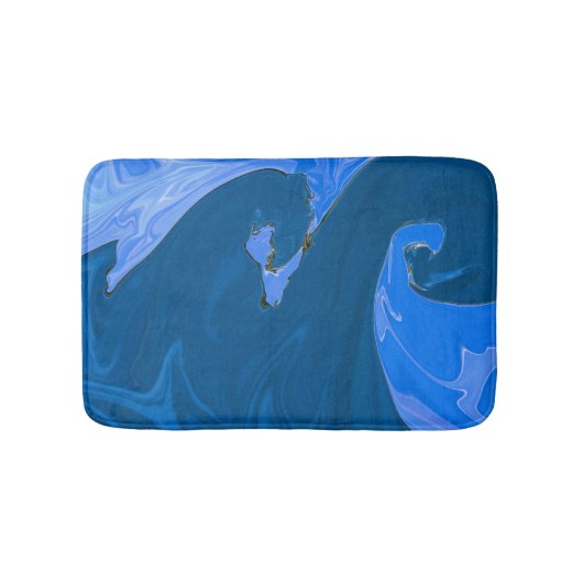 ビューティフルウェーブ絵画抽象芸術のウォールアート バスマット (正面)