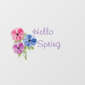 ビューティフルウォーターカラーアネモネハロー春 ウィンドウサイン (シート)