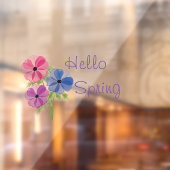 ビューティフルウォーターカラーアネモネハロー春 ウィンドウサイン (シート2)