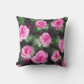 ビューティフルウォーターカラートレンディーピンクローズコレクション クッション (正面)