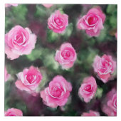 ビューティフルウォーターカラートレンディーピンクローズコレクション タイル (正面)