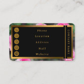 ビューティフルウォーターカラートレンディーピンクローズコレクション 名刺 (裏面)