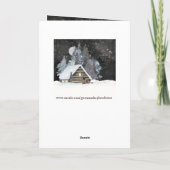 ビューティフルウォーターカラードイツシェパードホリデー シーズンカード (裏面)