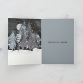 ビューティフルウォーターカラードイツシェパードホリデー シーズンカード (内部)