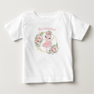ビューティフルウォーターカラーバレリーナフェアリーベビーTシャツ ベビーTシャツ