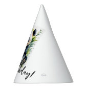 ビューティフルウォーターカラーパンダベアハッピーバースデー パーティーハット (右)