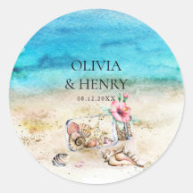 ビューティフルウォーターカラーヒトデビーチ結婚式