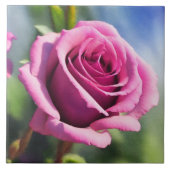 ビューティフルウォーターカラーピンクローズコレクシモダンョン タイル (正面)