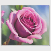 ビューティフルウォーターカラーピンクローズコレクシモダンョン ラッピングペーパー (フラット)