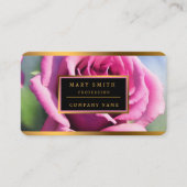 ビューティフルウォーターカラーピンクローズコレクシモダンョン 名刺 (正面)