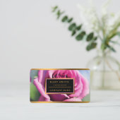 ビューティフルウォーターカラーピンクローズコレクシモダンョン 名刺 (スタンド正面)