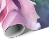 ビューティフルウォーターカラーピンクローズコレクシ人気があるョン ラッピングペーパー (ロールコーナー)