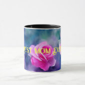 ビューティフルウォーターカラーピンクローズトレンディーコレクション マグカップ (中央)