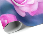 ビューティフルウォーターカラーピンクローズトレンディーコレクション ラッピングペーパー (ロールコーナー)