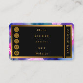 ビューティフルウォーターカラーピンクローズトレンディーコレクション 名刺 (裏面)