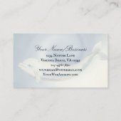 ビューティフルウォーターカラーベルーガクジラ海ビーチ 名刺 (裏面)