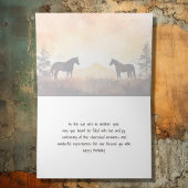 ビューティフルウォーターカラーホースアットサンセット誕生日 カード