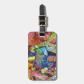 ビューティフルウォーターカラーマンダリンフィッシュデザイン ラゲッジタグ (正面縦)