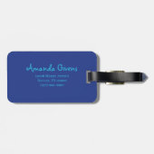 ビューティフルウォーターカラーマンダリンフィッシュデザイン ラゲッジタグ (裏面横)