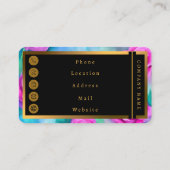 ビューティフルウォーターモダンカラーピンクローズコレクション 名刺 (裏面)