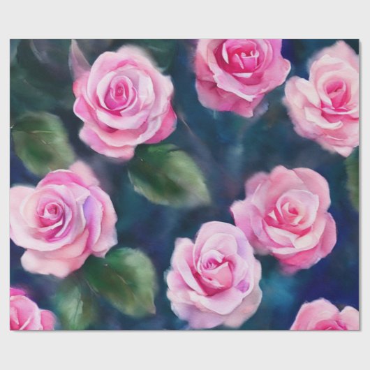 ビューティフルウォーター人気があるカラーピンクローズコレクション ラッピングペーパー (フラット)