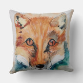 ビューティフルウォーター色キツネ絵画装飾用クッション クッション (裏面)