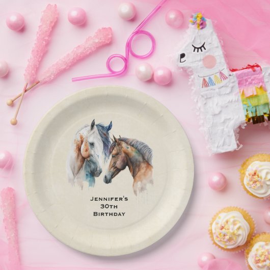 ビューティフルウズウェスタンボホスタイル誕生日 ペーパープレート (パーティー)